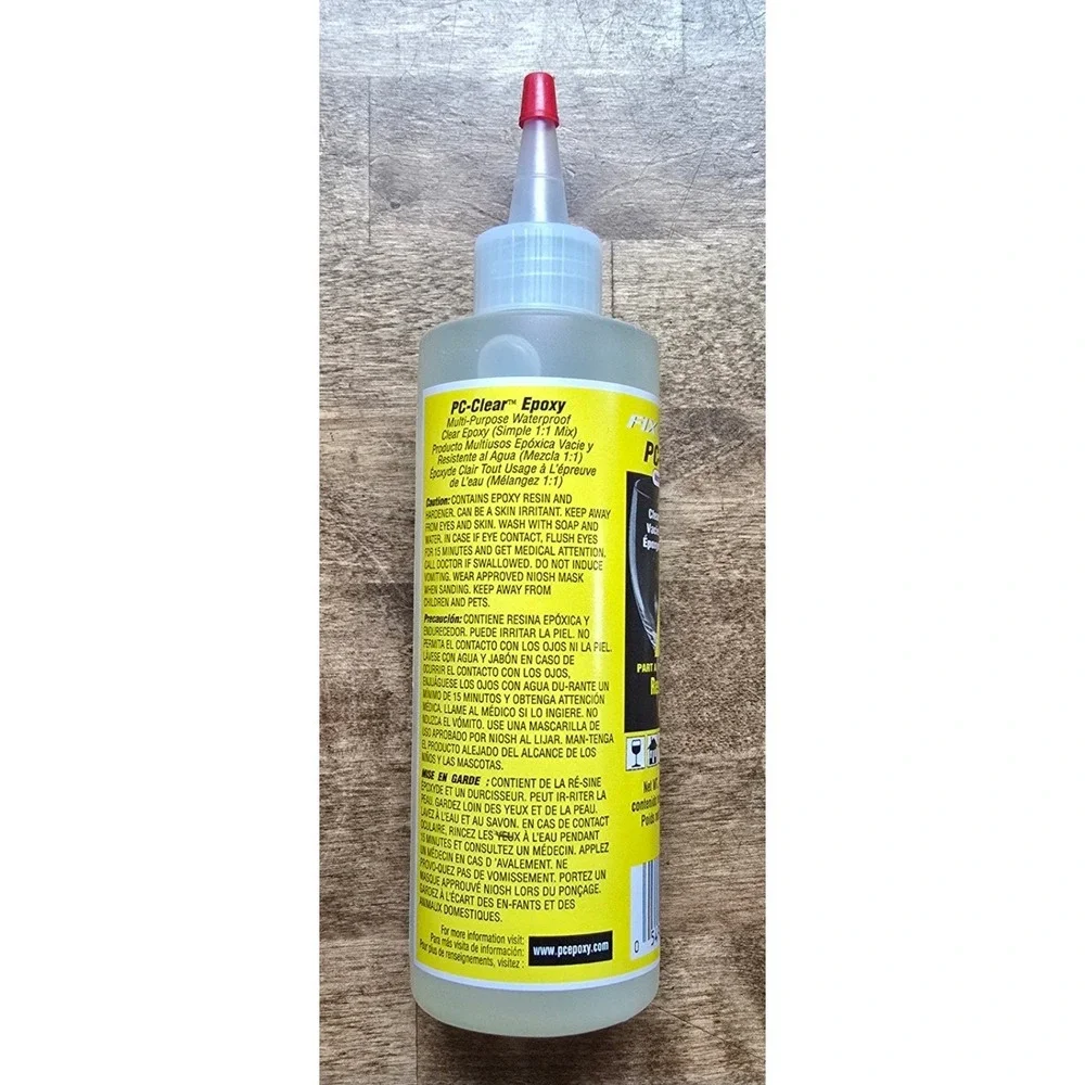 PC-Clear Clear Liquid Epoxy Part A Resin 8oz Waterproof Multi-Purpose Bond